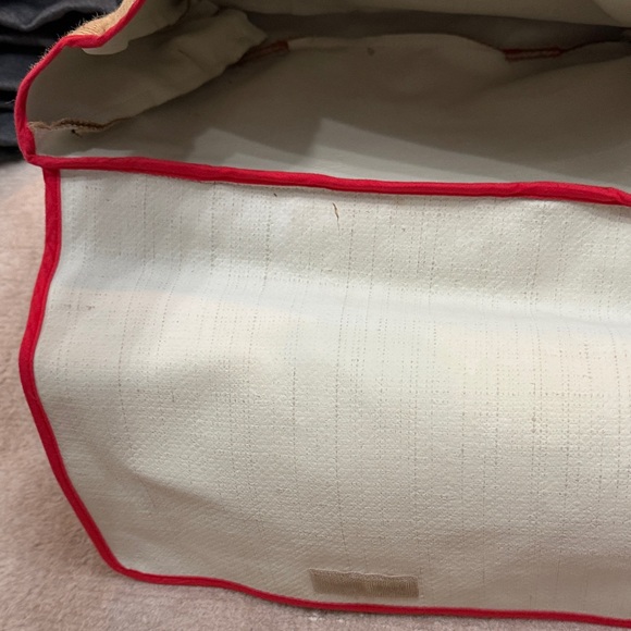 Vintage Snoopy Burlap Backpack with Red Trim - Picture 5 of 5